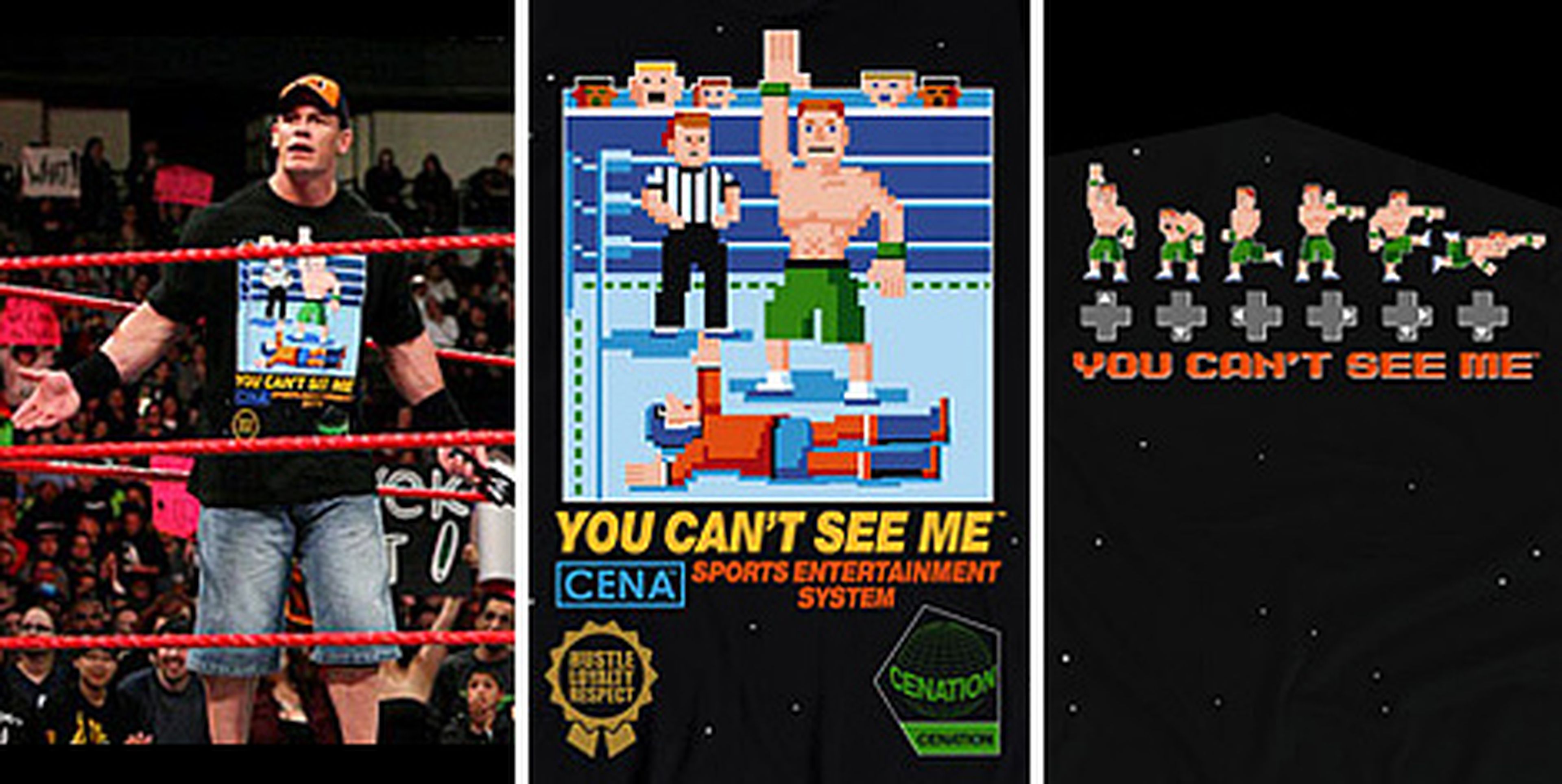 WWE - Camiseta de videojuego retro de John Cena