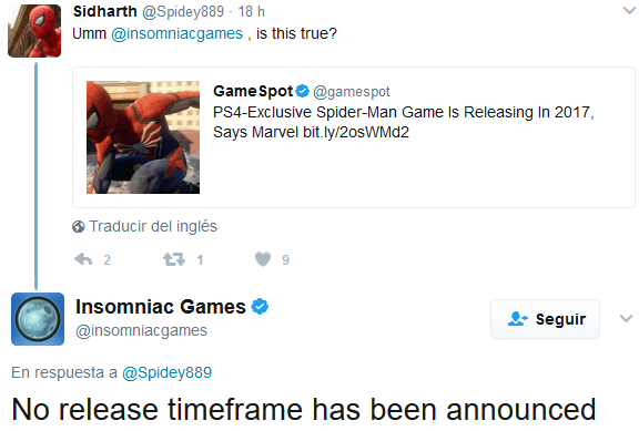 Fecha Spider-Man PS4 Fecha Spider-Man PS4