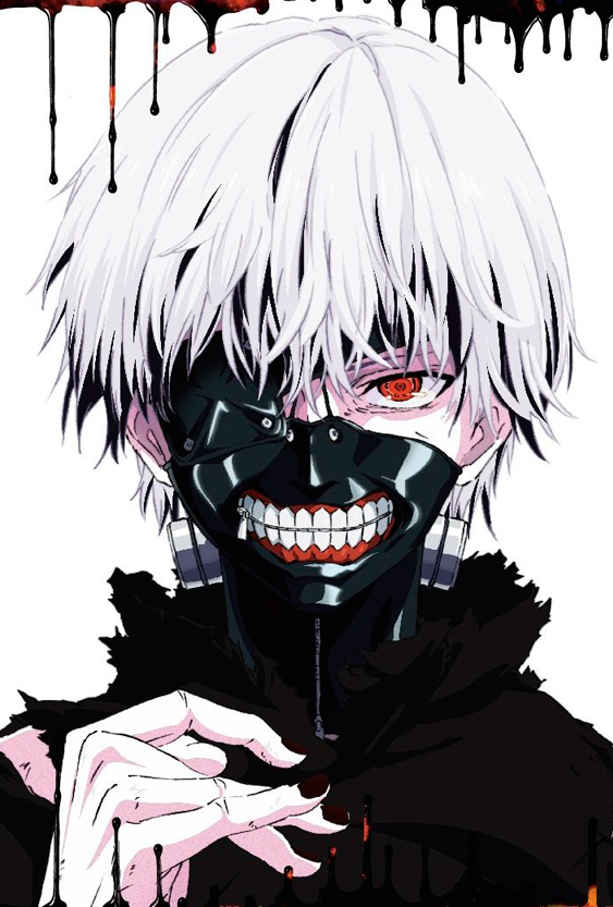 Anime character from the anime tokyo ghoul takizawa seido in the form of a  ghoul with his quinke. purple eyes, purple highlights, cartoonishness, anime.  hight quality, animes like tokyo ghoul