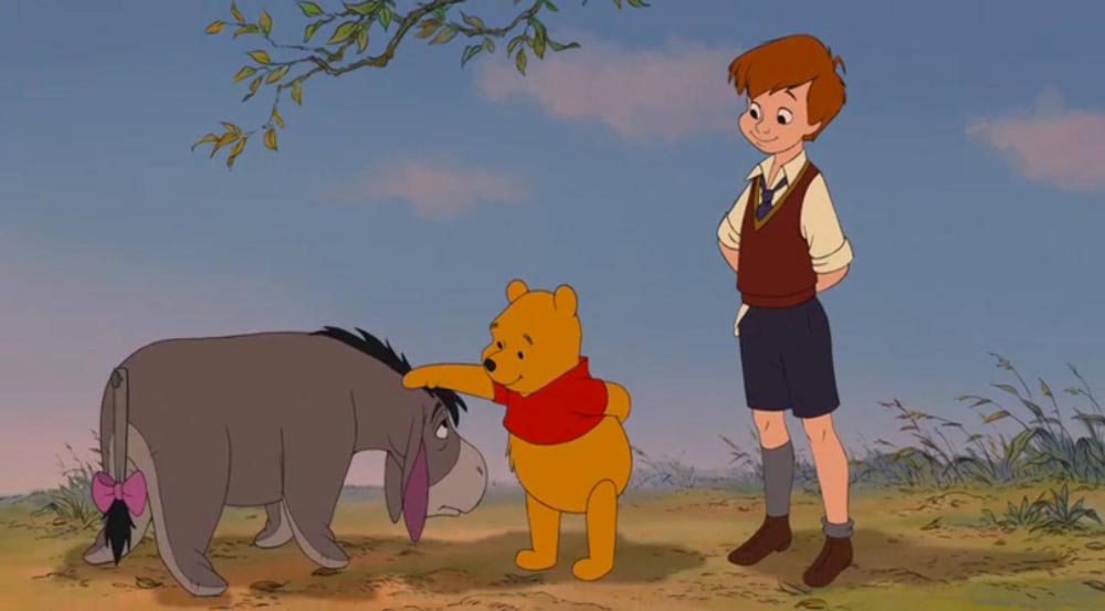 Winnie the Pooh Christopher Robin, Ígor, Eeyore