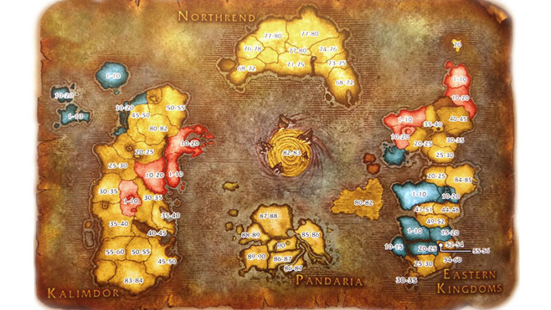 World of Warcraft mapa World of Warcraft mapa