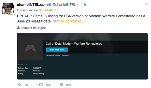Call of Duty Modern Warfare a la venta por separado Call of Duty Modern Warfare a la venta por separado