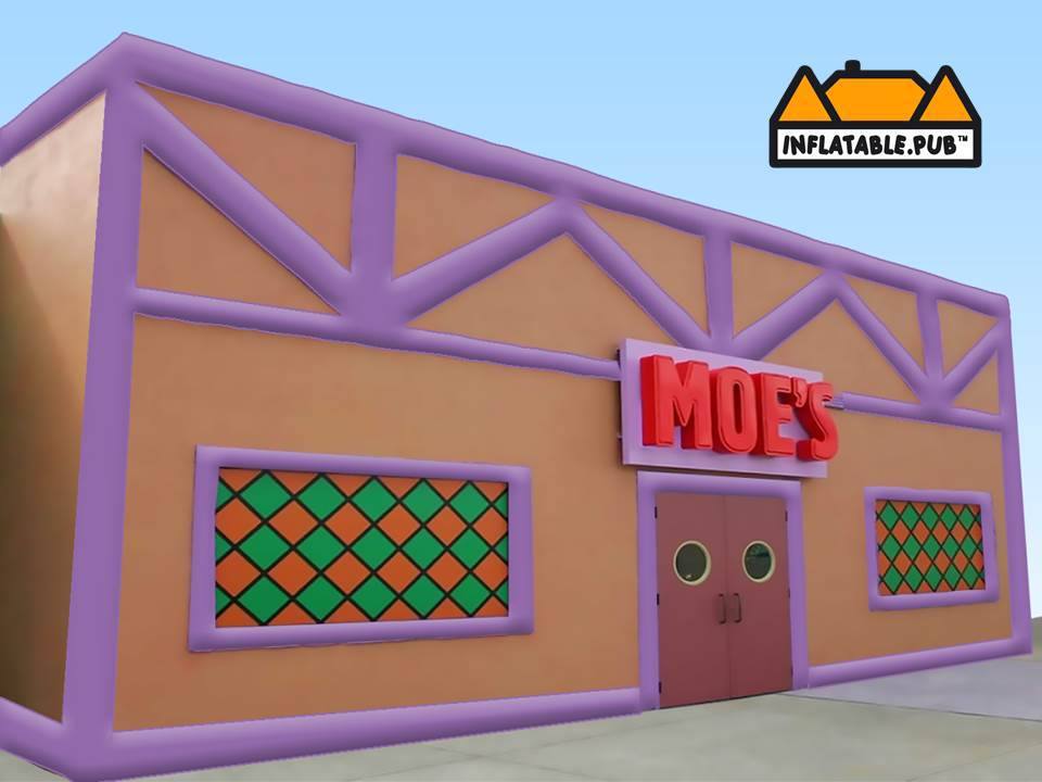 Una empresa crea una Taberna de Moe hinchable Una empresa crea una Taberna de Moe hinchable