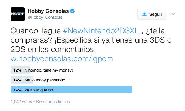 Encuesta New Nintendo 2DS XL Encuesta New Nintendo 2DS XL