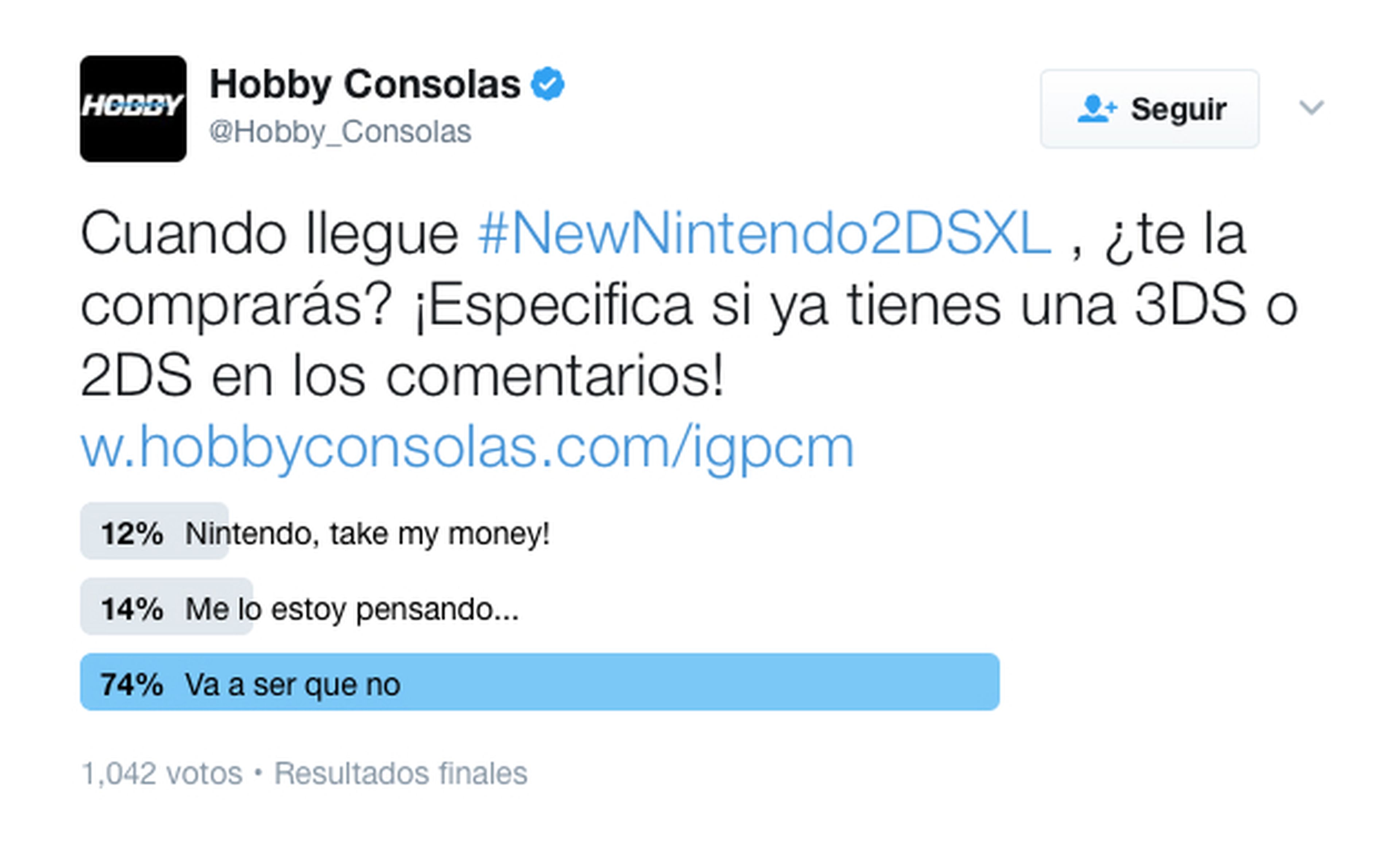 Encuesta New Nintendo 2DS XL