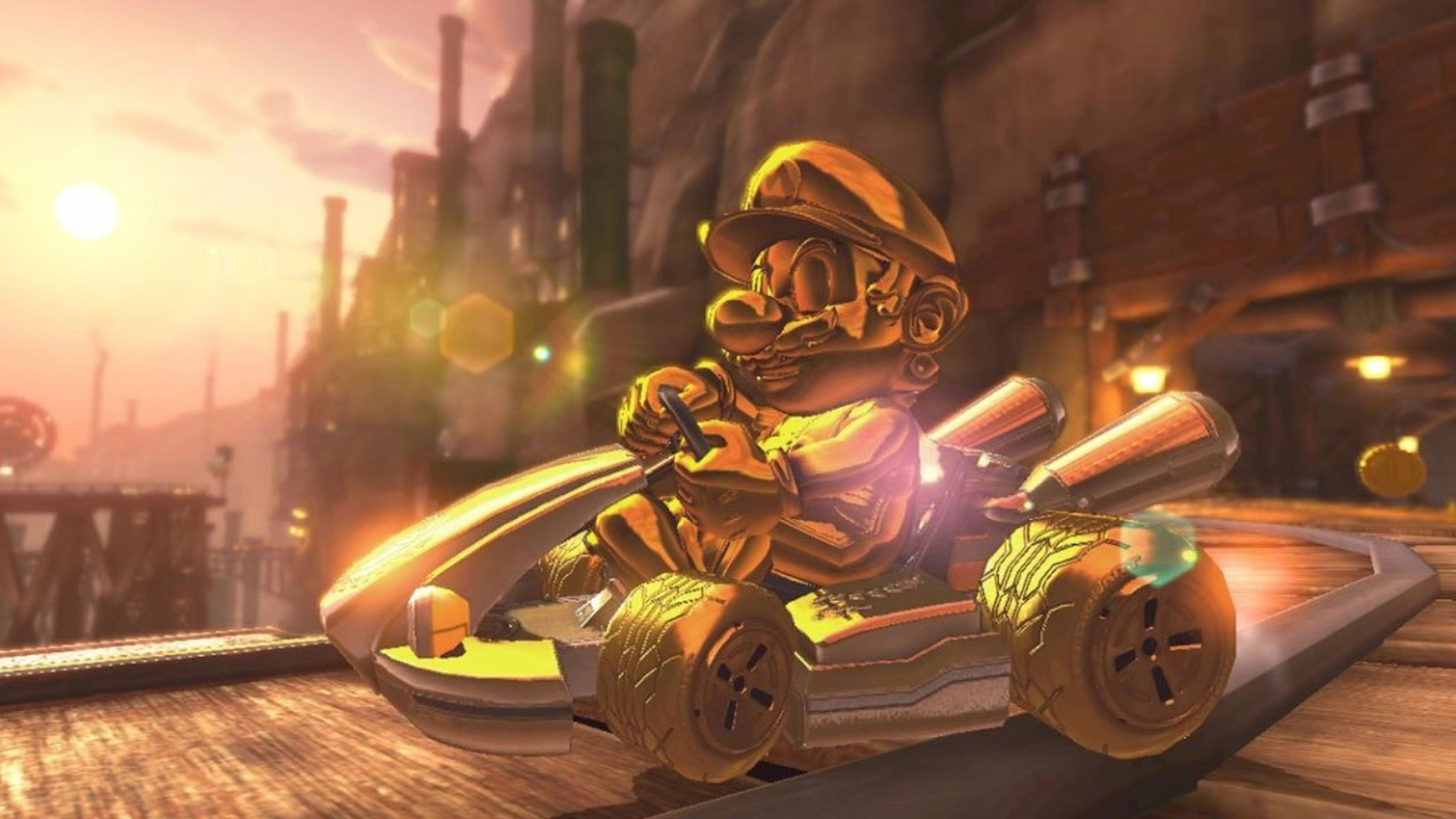 Mario dorado en Mario Kart 8 Deluxe