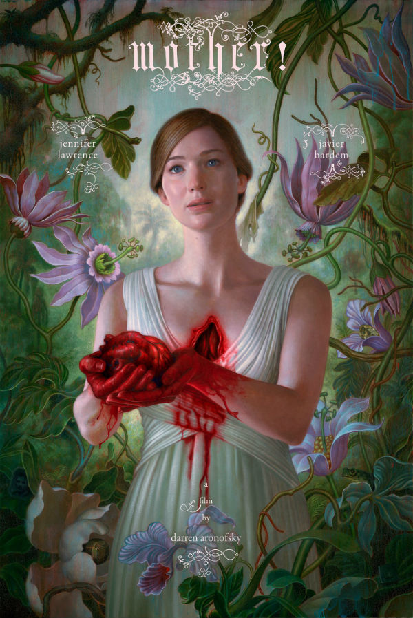 Póster promocional de Mother!, protagonizado por Jennifer Lawrence Póster promocional de Mother!, protagonizado por Jennifer Lawrence