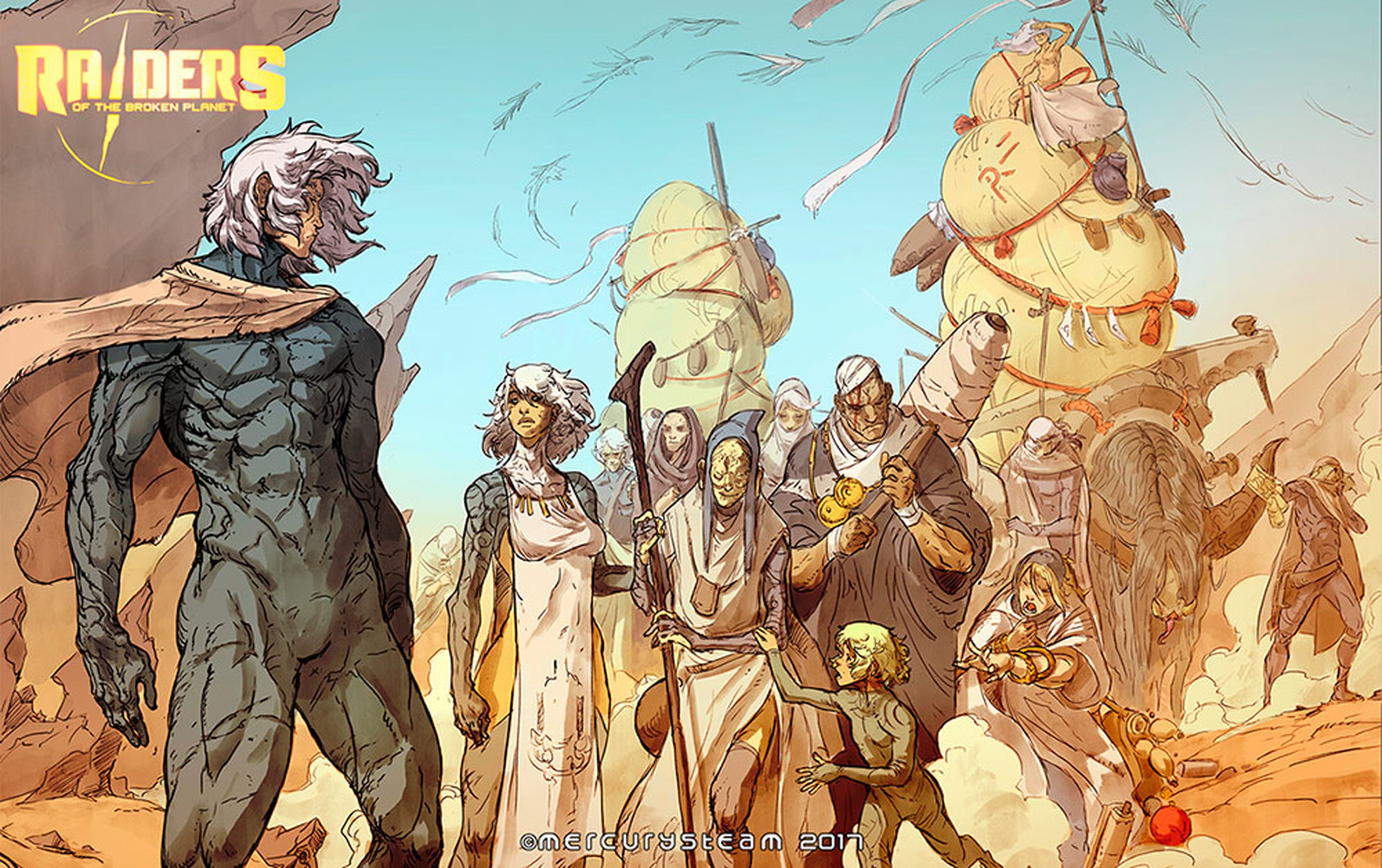 En el primer cómic de Raiders of the Broken Planet se presenta a Harec, el líder de los Raiders.