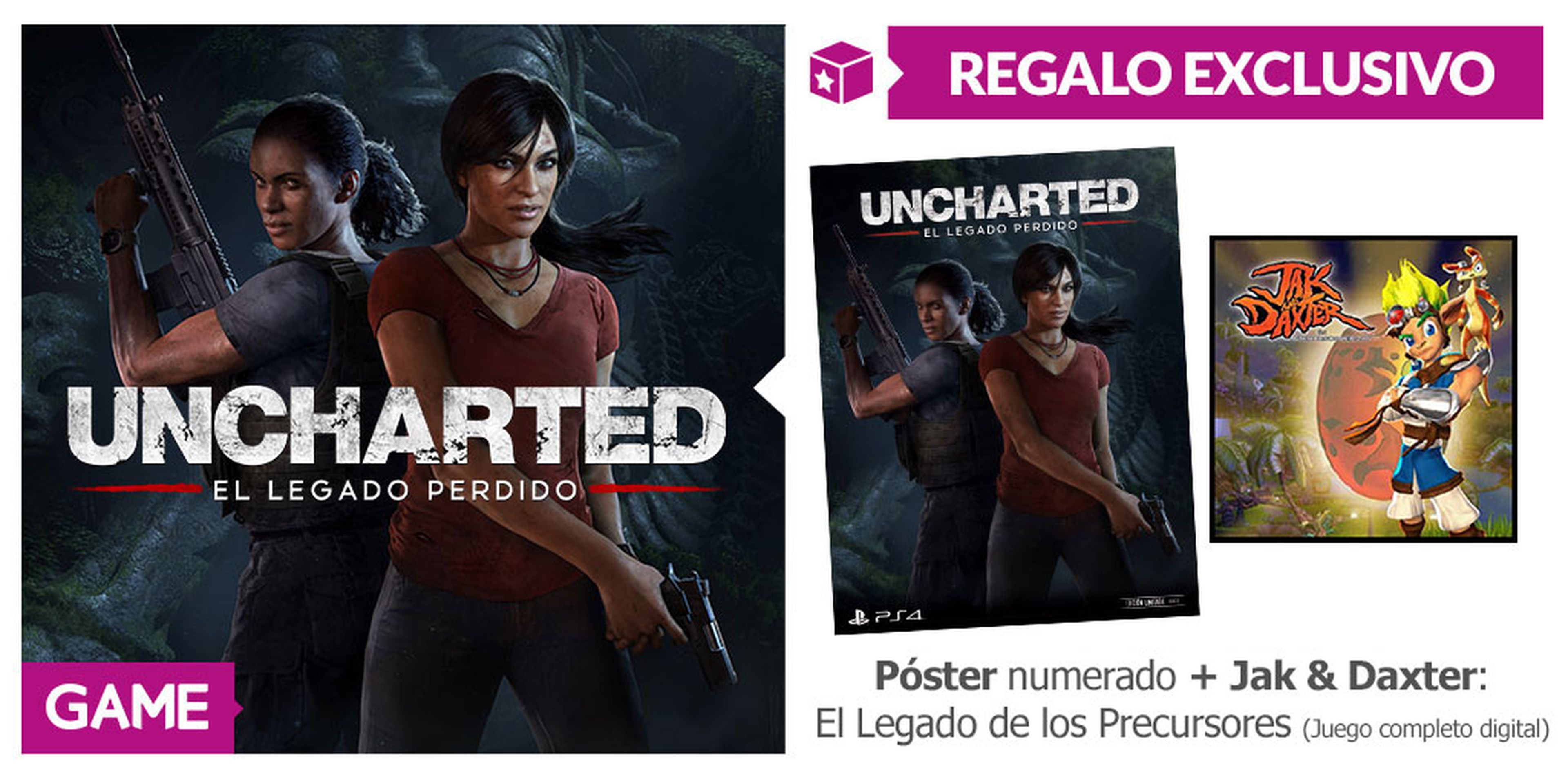 Uncharted El Legado Perdido - Regalo de reserva en GAME