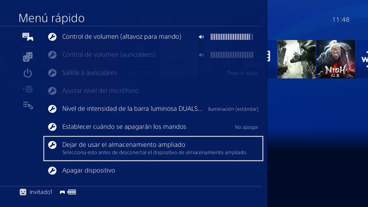 Cómo guardar juegos en un disco duro externo en PS4 Disco duro externo en PS4