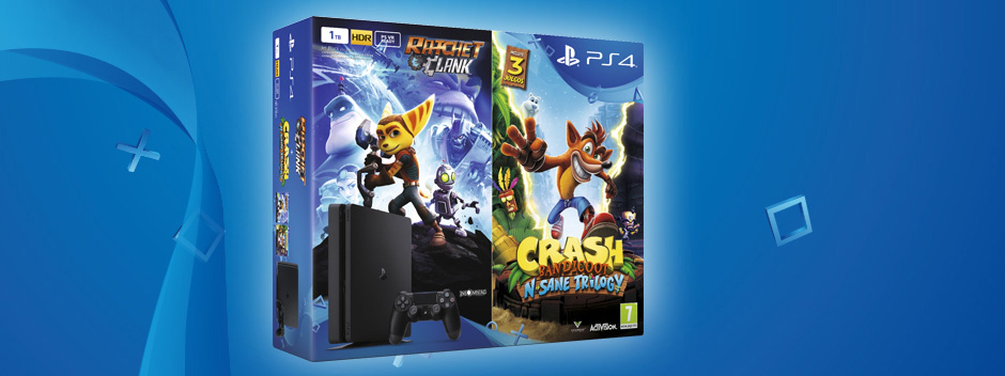 PS4 pack con Crash Bandicoot y Ratchet & Clank
