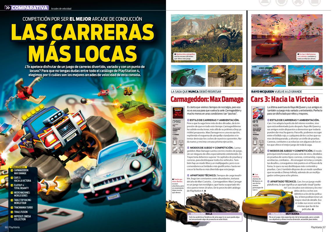 Comparativa de arcades de velocidad en playmania 225 Comparativa de arcades de velocidad en playmania 225
