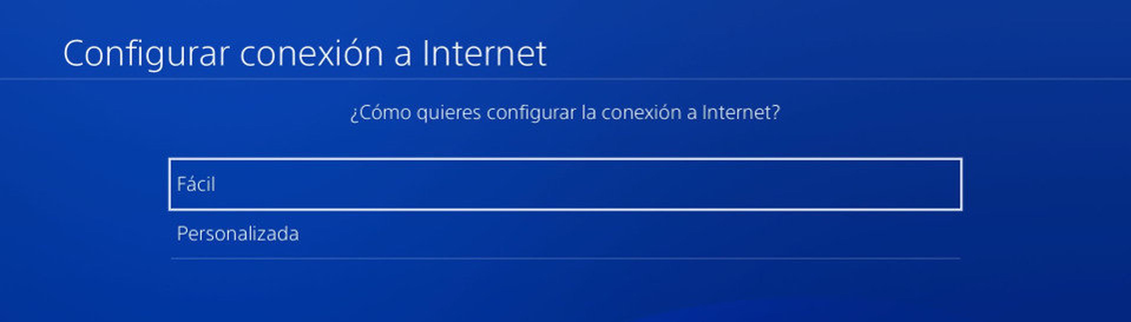 Conexión de PS4 a Internet