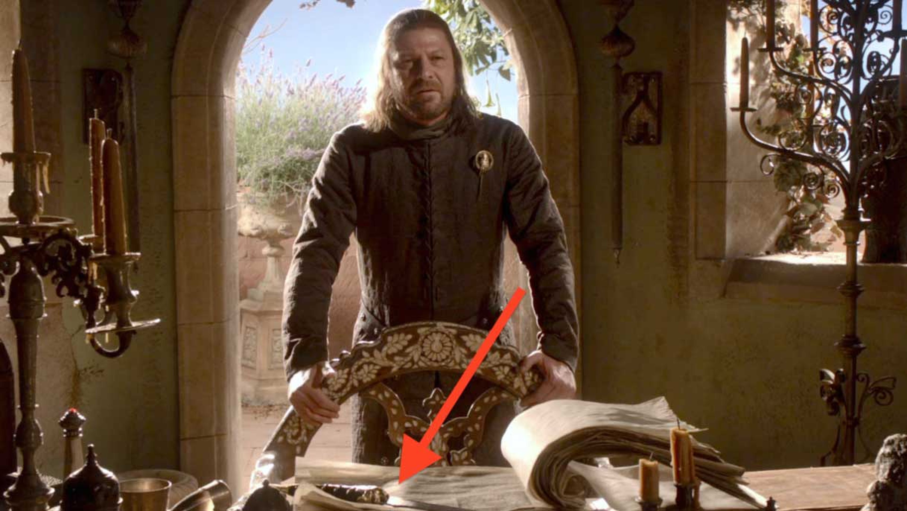 La daga de acero valyrio, en posesión de Ned Stark