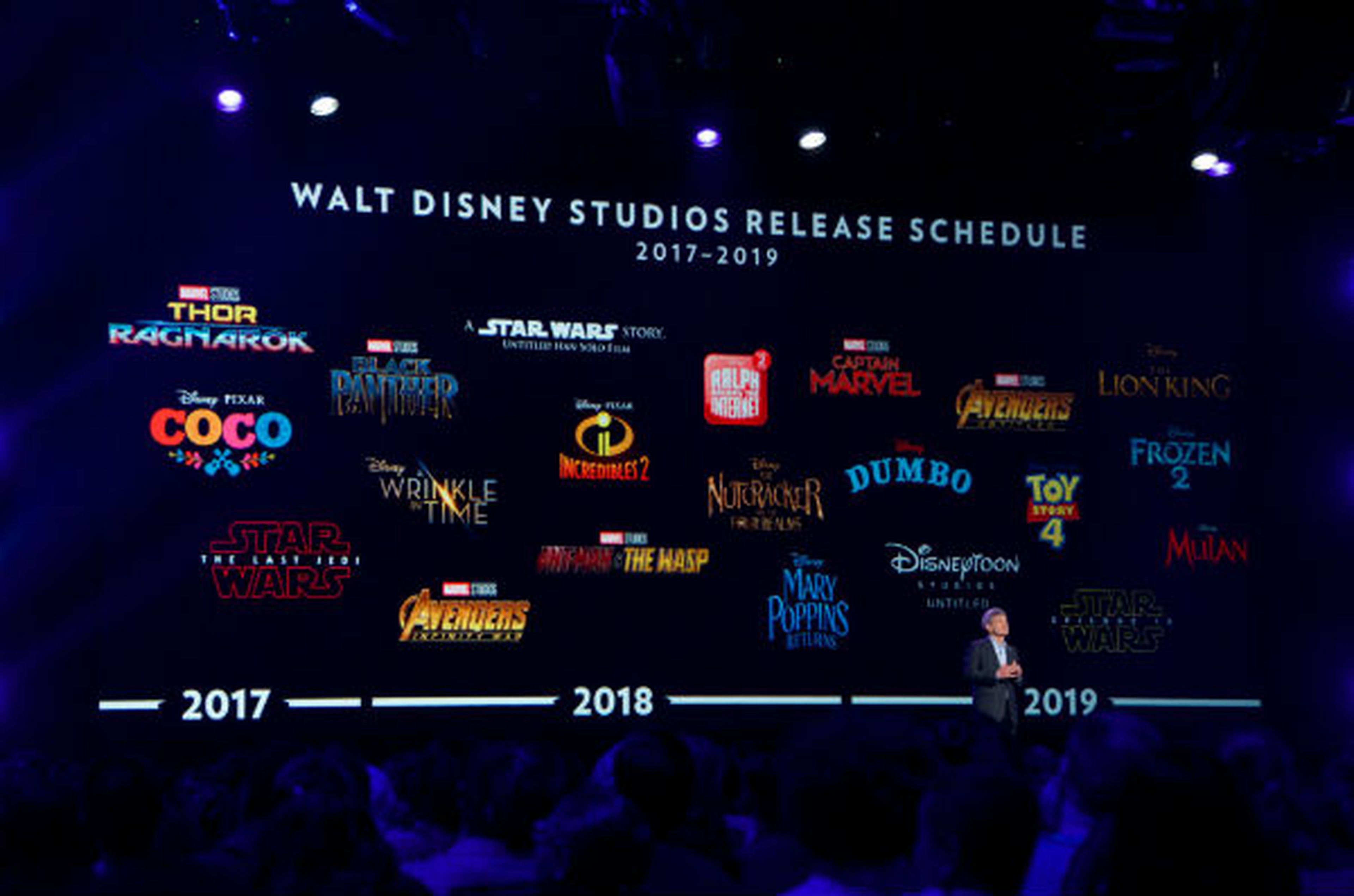 Disney anuncia su calendario de estrenos hasta 2019 en la D23