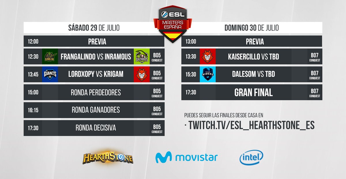 Finales ESL Masters Hearthstone Finales ESL Masters Hearthstone