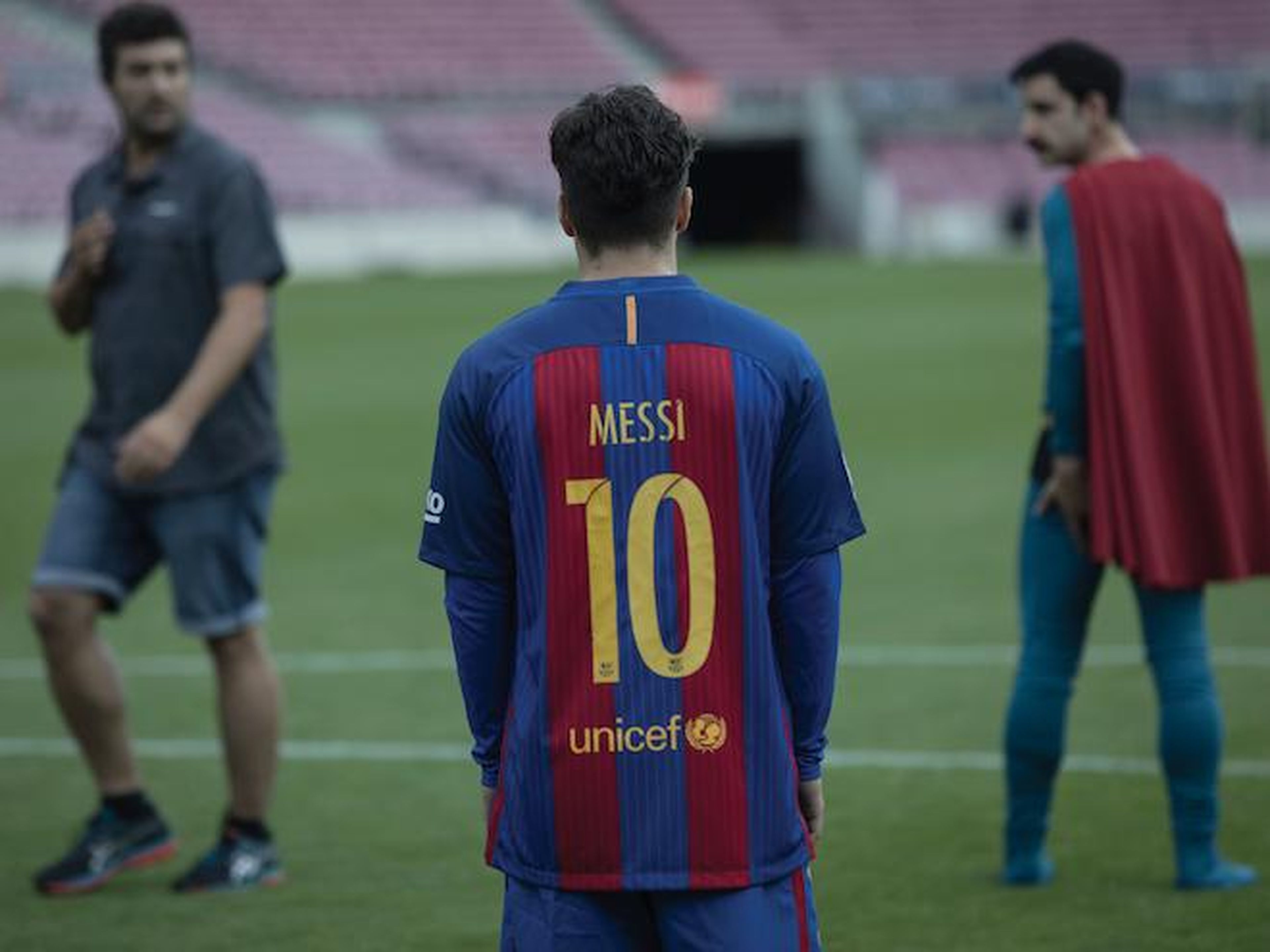 Imágenes de Superlópez en el Camp Nou
