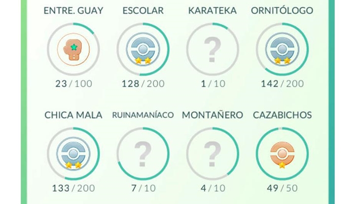 Medallas Pokémon Go Medallas Pokémon Go