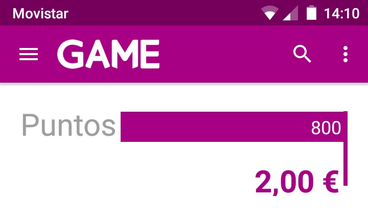 Puntos GAME acumulados Puntos GAME acumulados