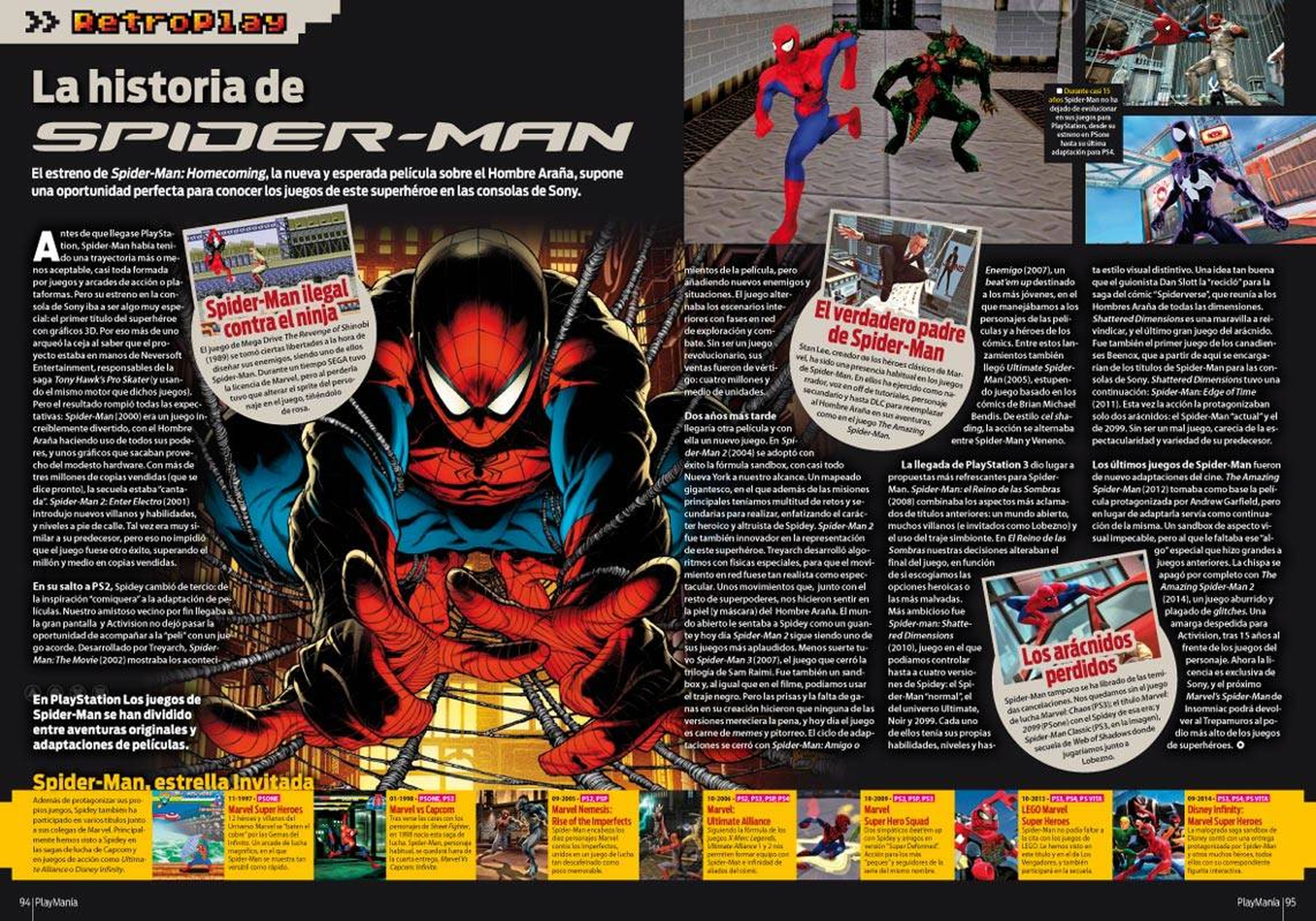 Todos los juegos de Spider-Man en PlayStation