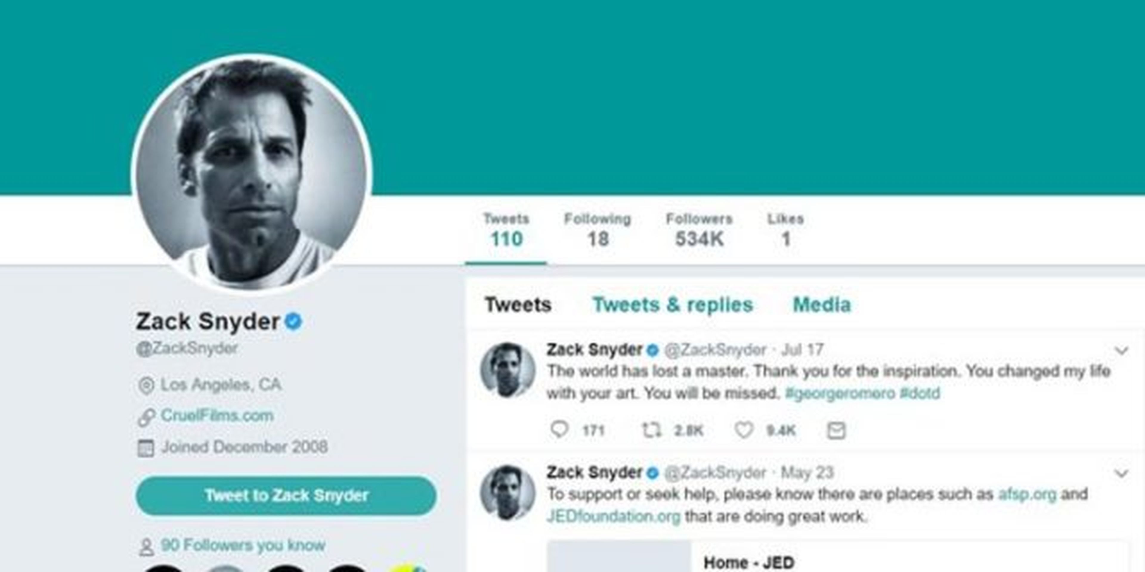 Zack Snyder Twitter