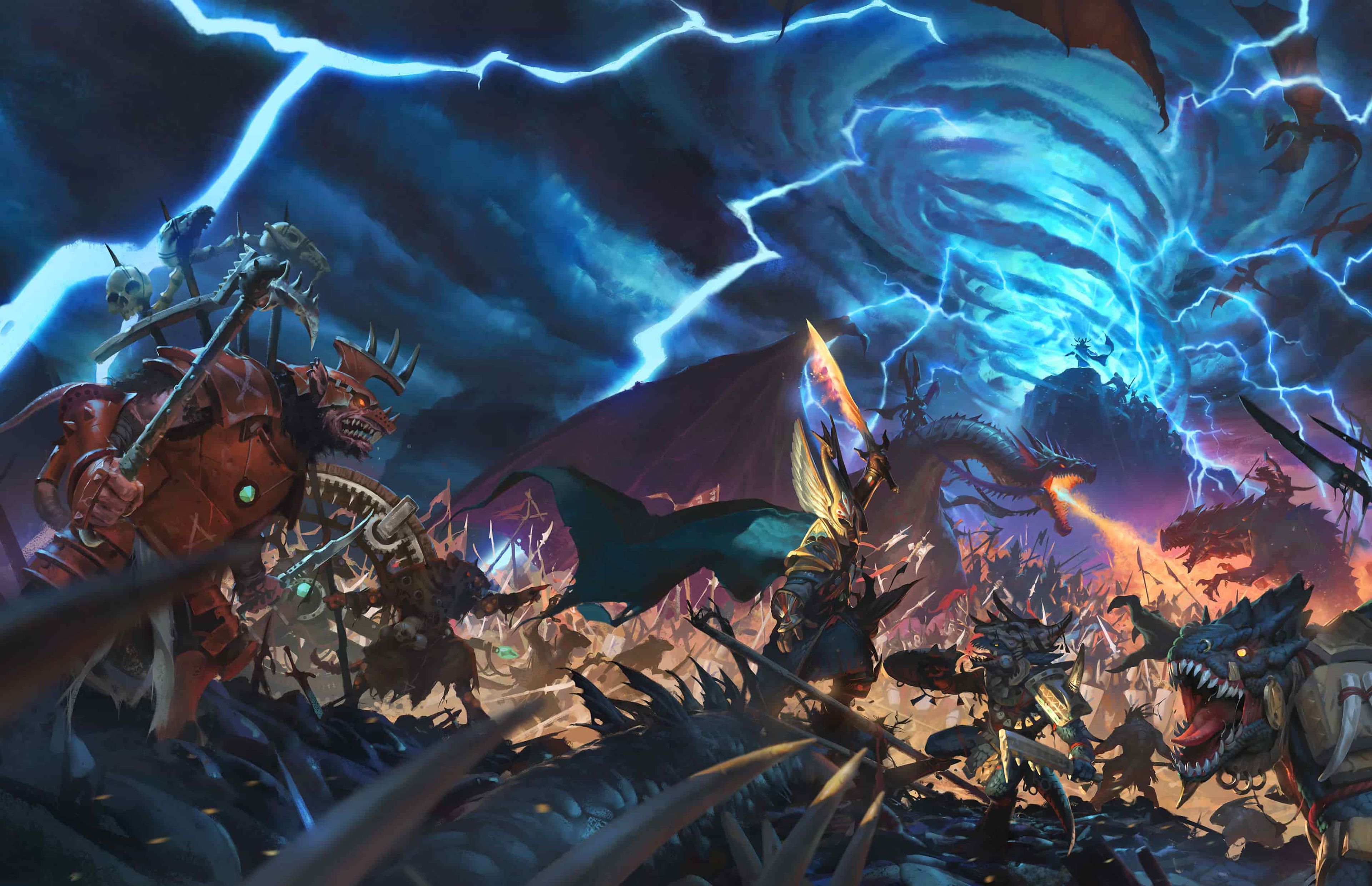 Artwork de las razas de Total War Warhammer II