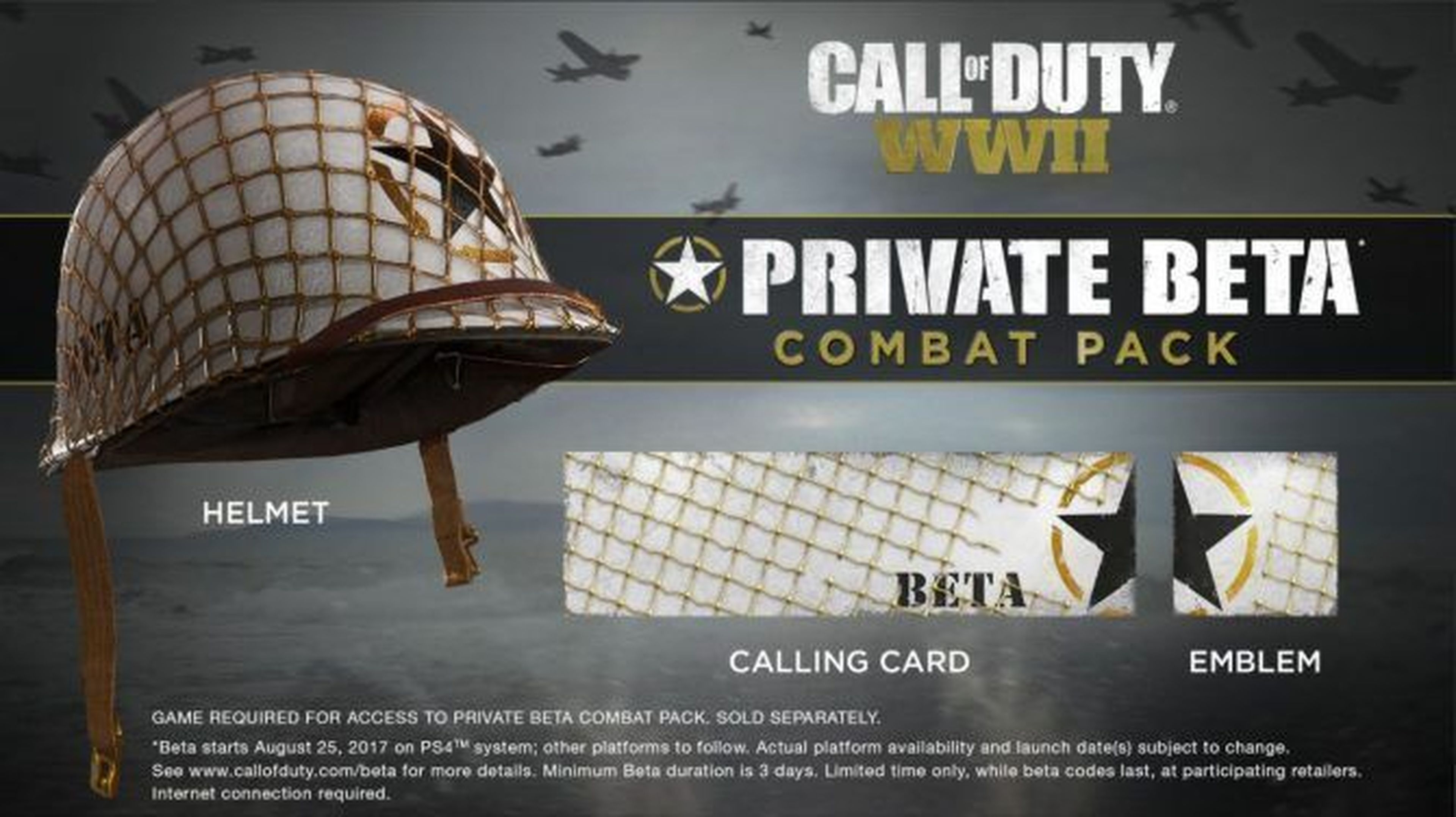 Call of Duty WWII - Recompensas de la beta