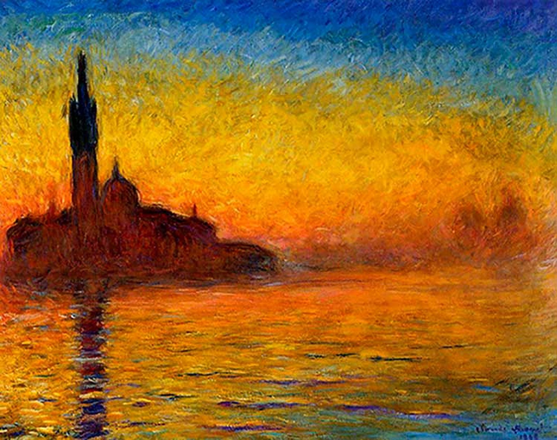Crepúsculo en Venecia de Claude Monet