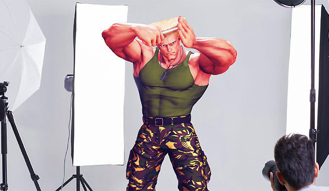 Guile, de Street Fighter, anuncia gomina en Japón Guile, de Street Fighter, anuncia gomina en Japón