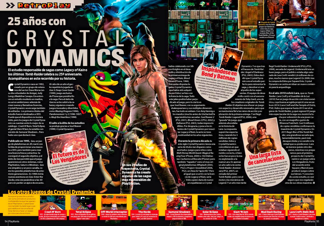 La historia Crystal Dynamics en Playmania 226 La historia Crystal Dynamics en Playmania 226
