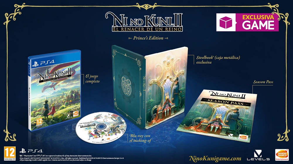 Ni no Kuni 2 Revenant Kingdom Prince's Edition exclusiva de GAME Ni no Kuni 2 Revenant Kingdom Prince's Edition exclusiva de GAME