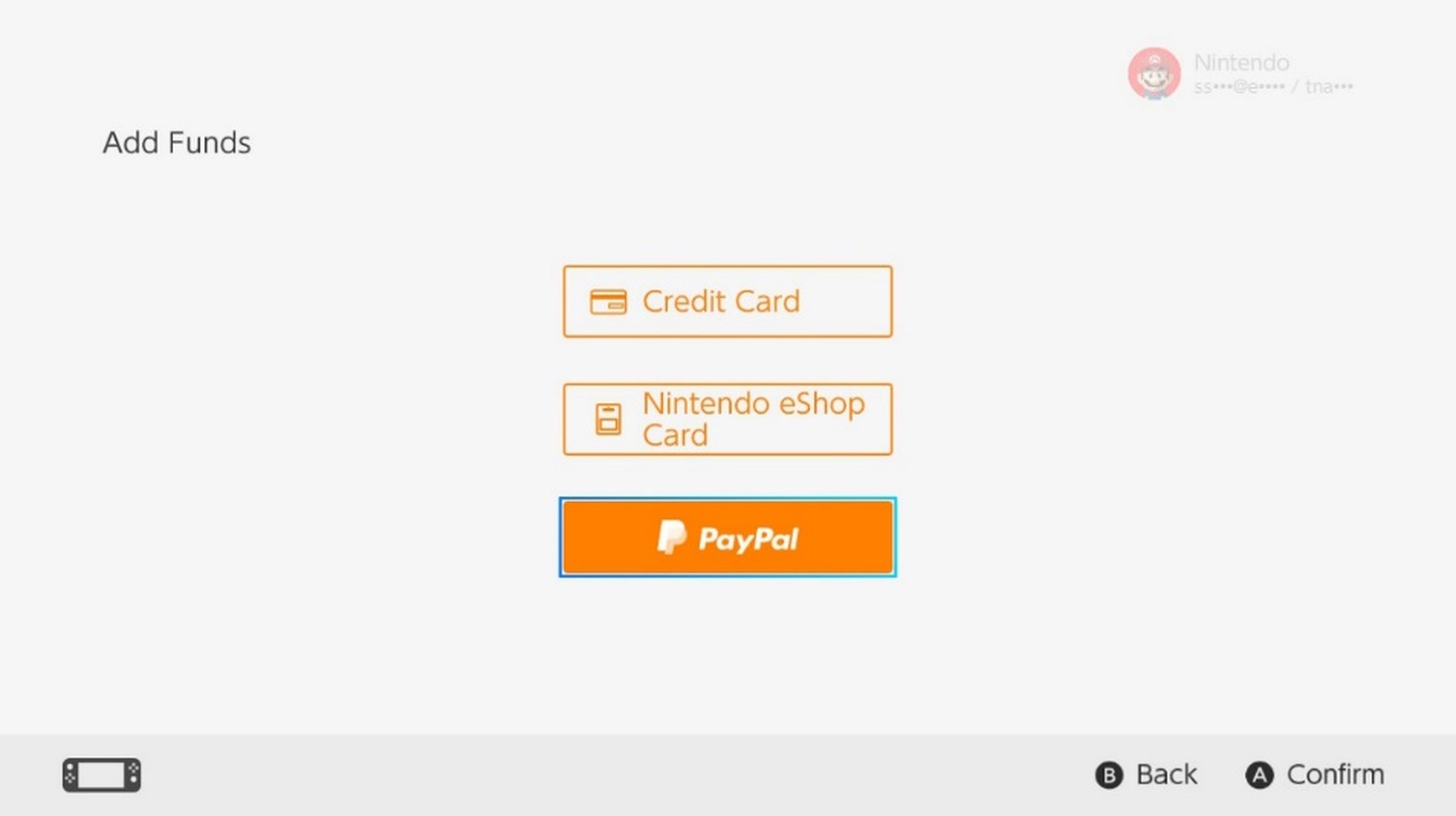 PayPal Nintendo Switch (buena)