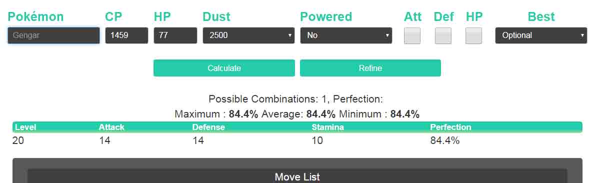 Pokémon Go calculadora Pokémon Go calculadora