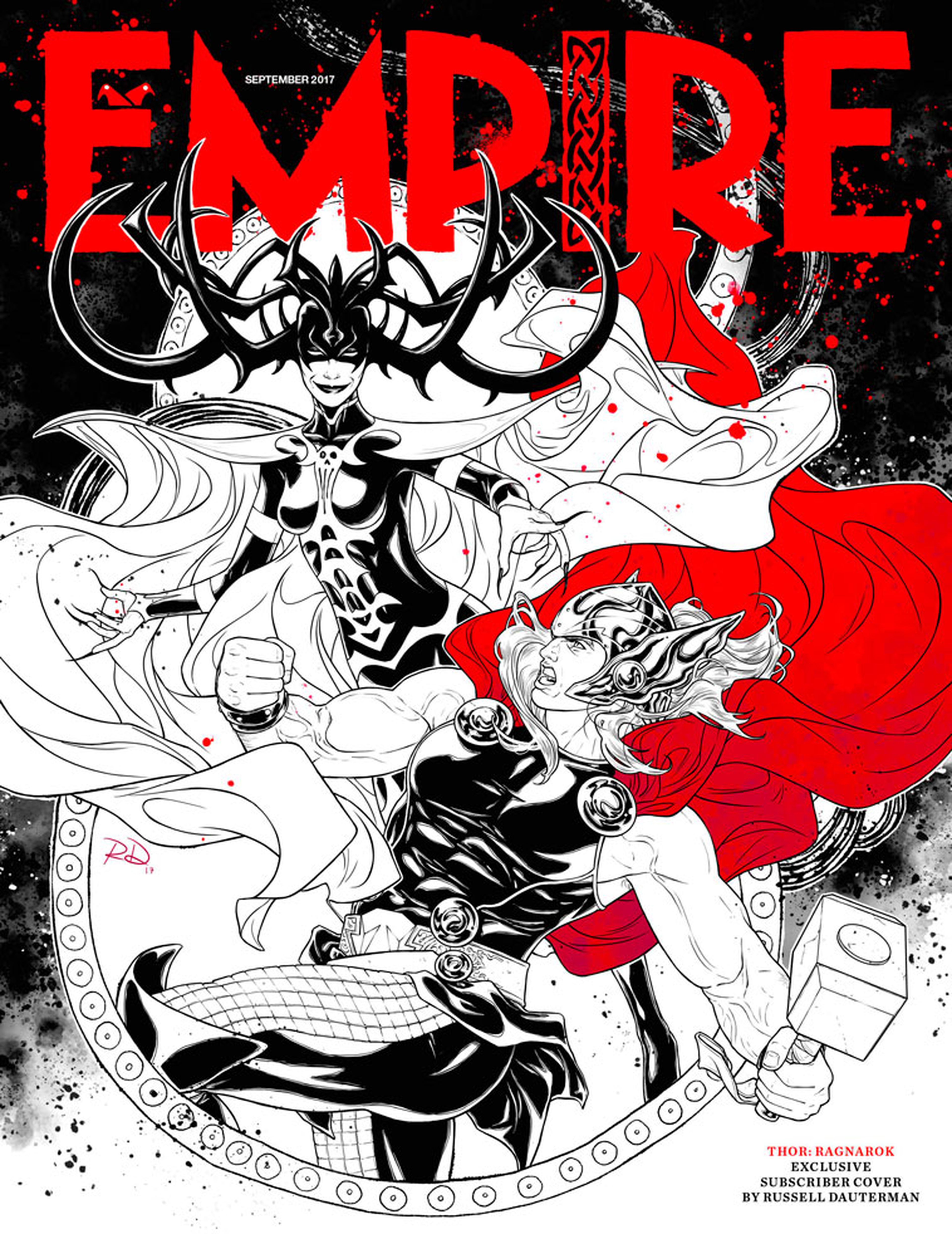 Thor: Ragnarok ilustración en la portada de la revista Empire