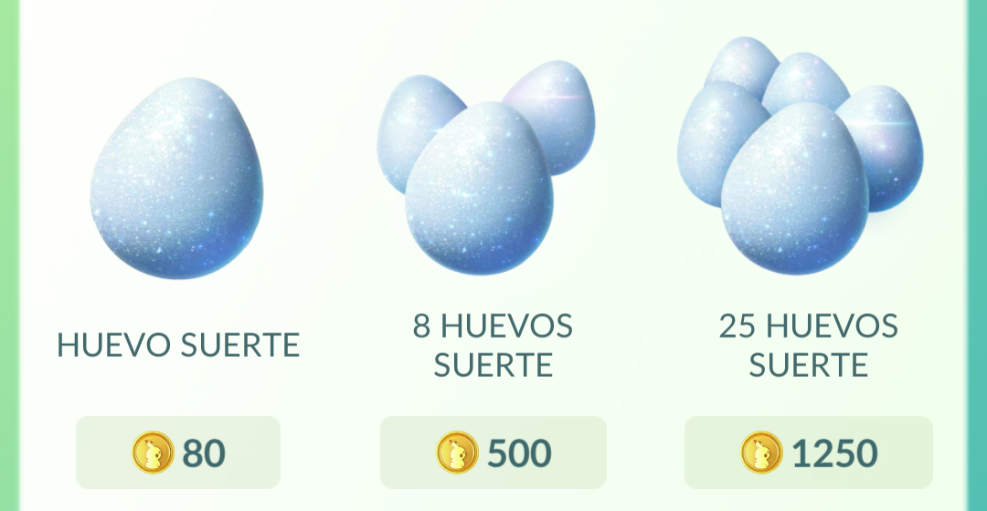 Huevos de la suerte Pokémon GO Huevos de la suerte Pokémon GO
