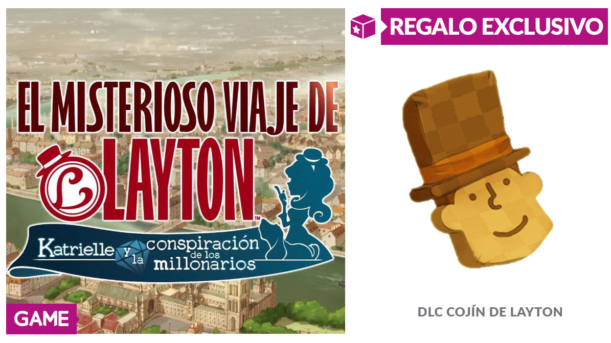 Regalo de El viaje misterioso de Layton: Katrielle y la conspiración de los millonarios en GAME Regalo de El viaje misterioso de Layton: Katrielle y la conspiración de los millonarios en GAME