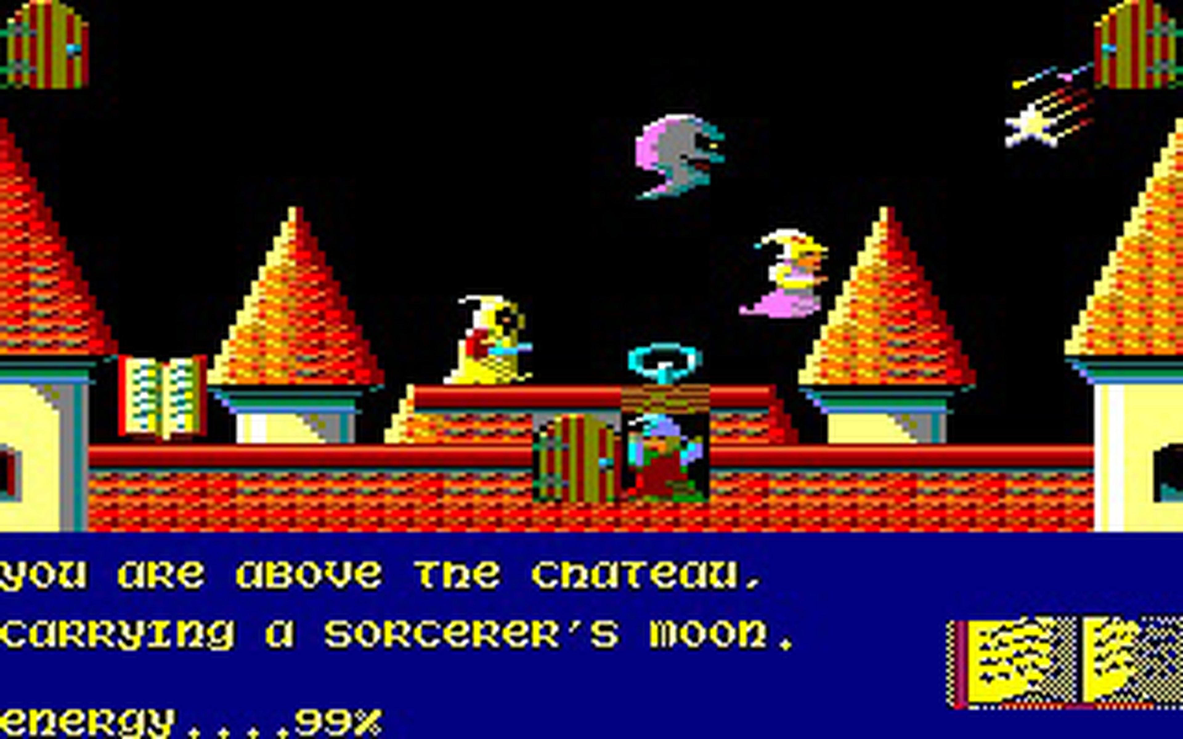 En contraste con los ports pochos de ZX, Amstrad también disfrutó de juegos tan hermosos como Sorcery.