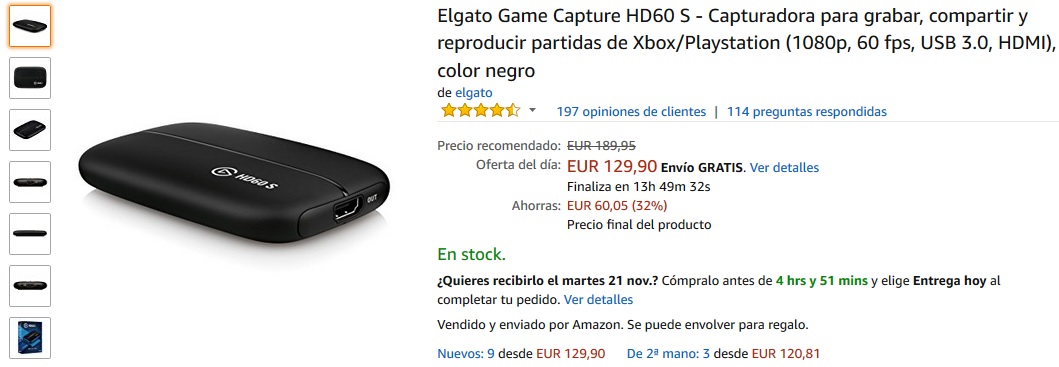 Capturadora Elgato en Amazon Capturadora Elgato en Amazon