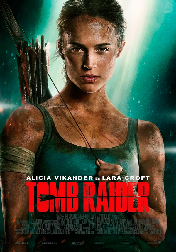 Alicia Vikander en el póster final de Tomb Raider Alicia Vikander en el póster final de Tomb Raider