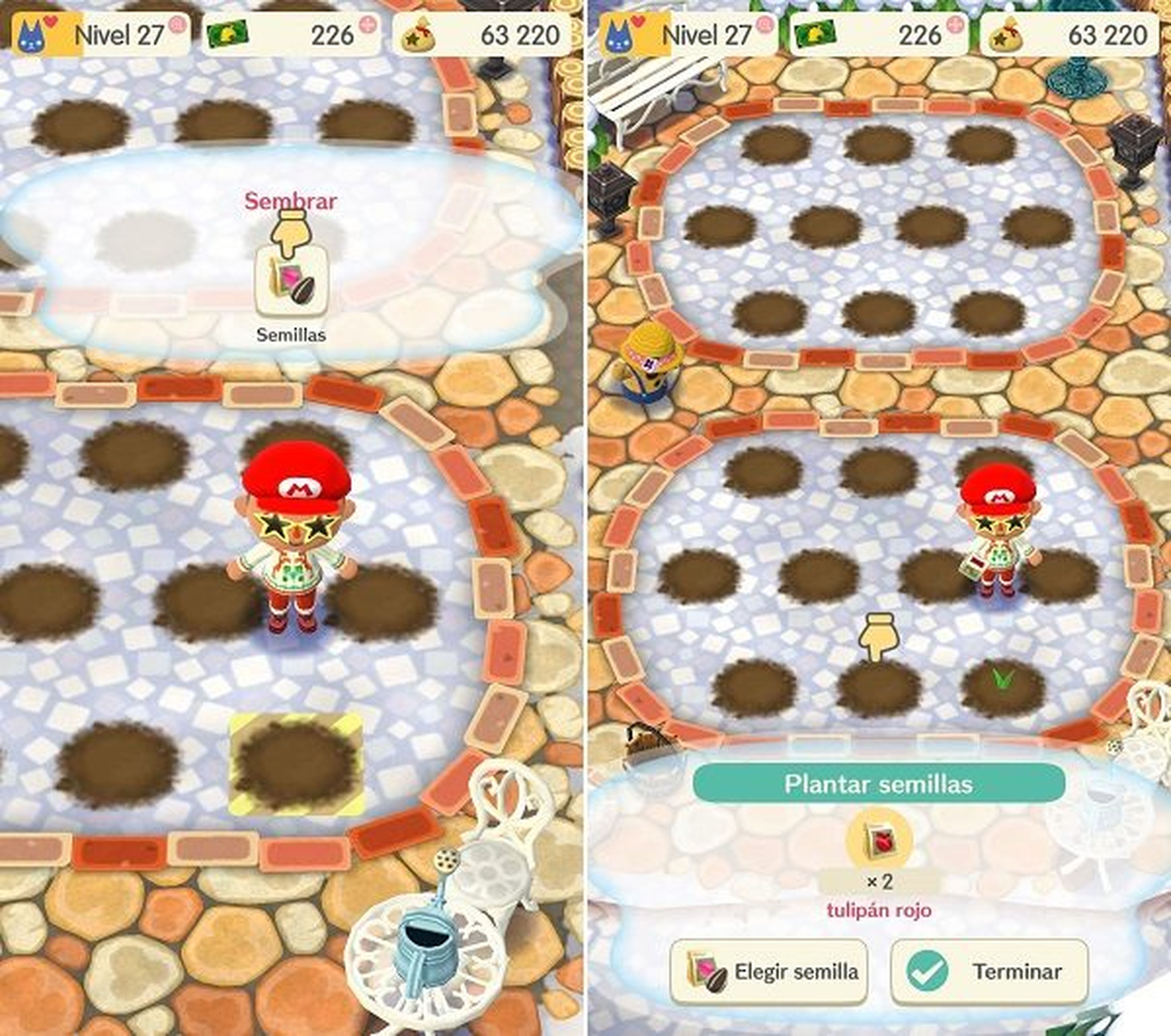 Animal Crossing Pocket Camp - Plantar flores