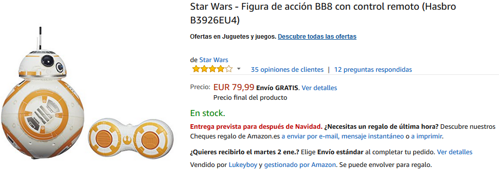 BB-8 Hasbro Radiocontrol BB-8 Hasbro Radiocontrol
