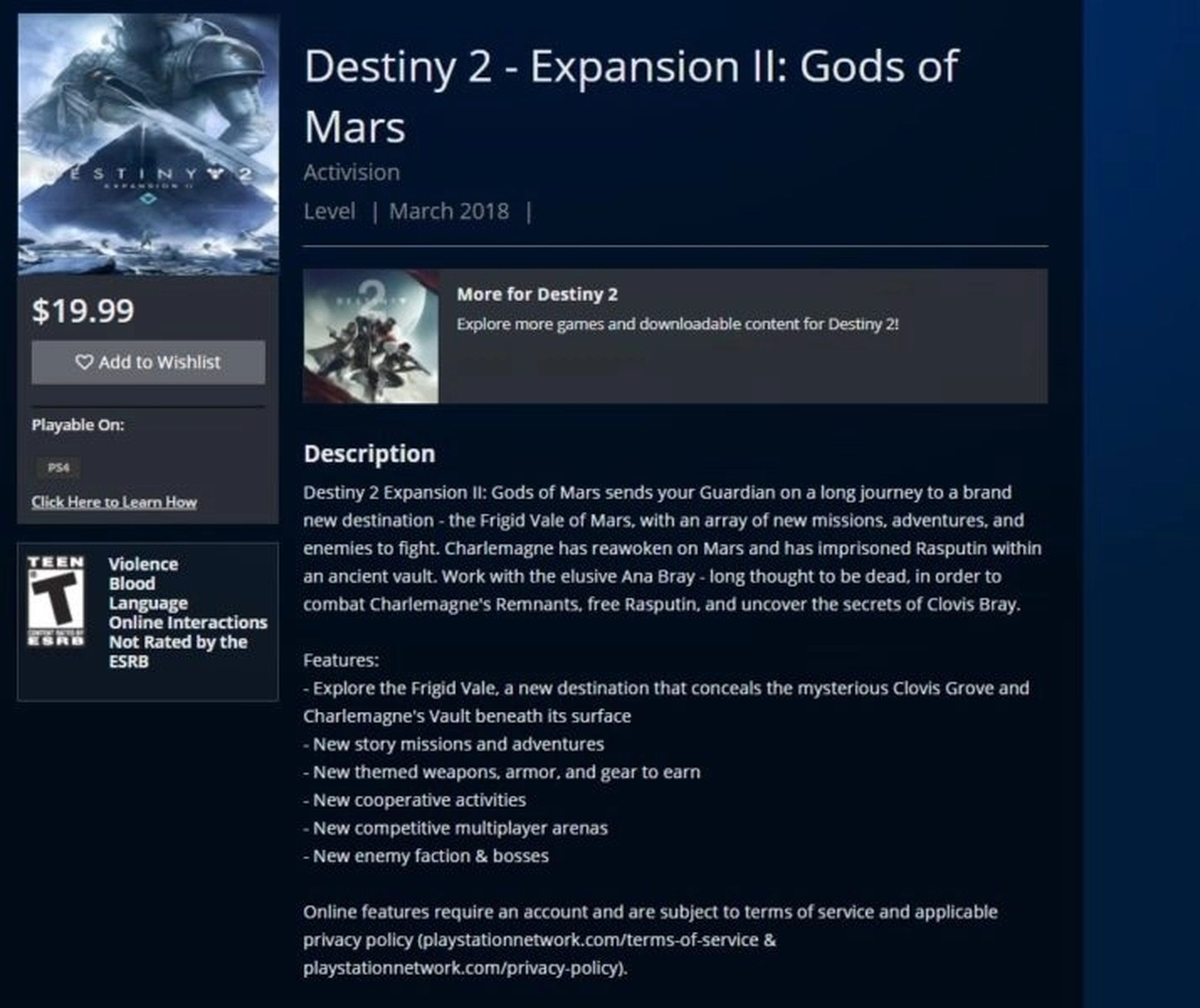 Destiny 2 expansión filtrada