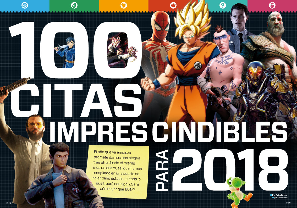 Hobby Consolas 318, a la venta con calendario y reportaje de 2018 Hobby Consolas 318