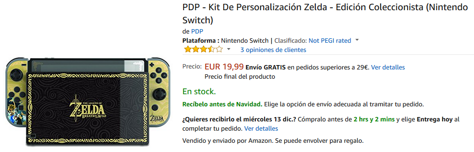 Kit de Personalización Zelda para Nintendo Switch Kit de Personalización Zelda para Nintendo Switch