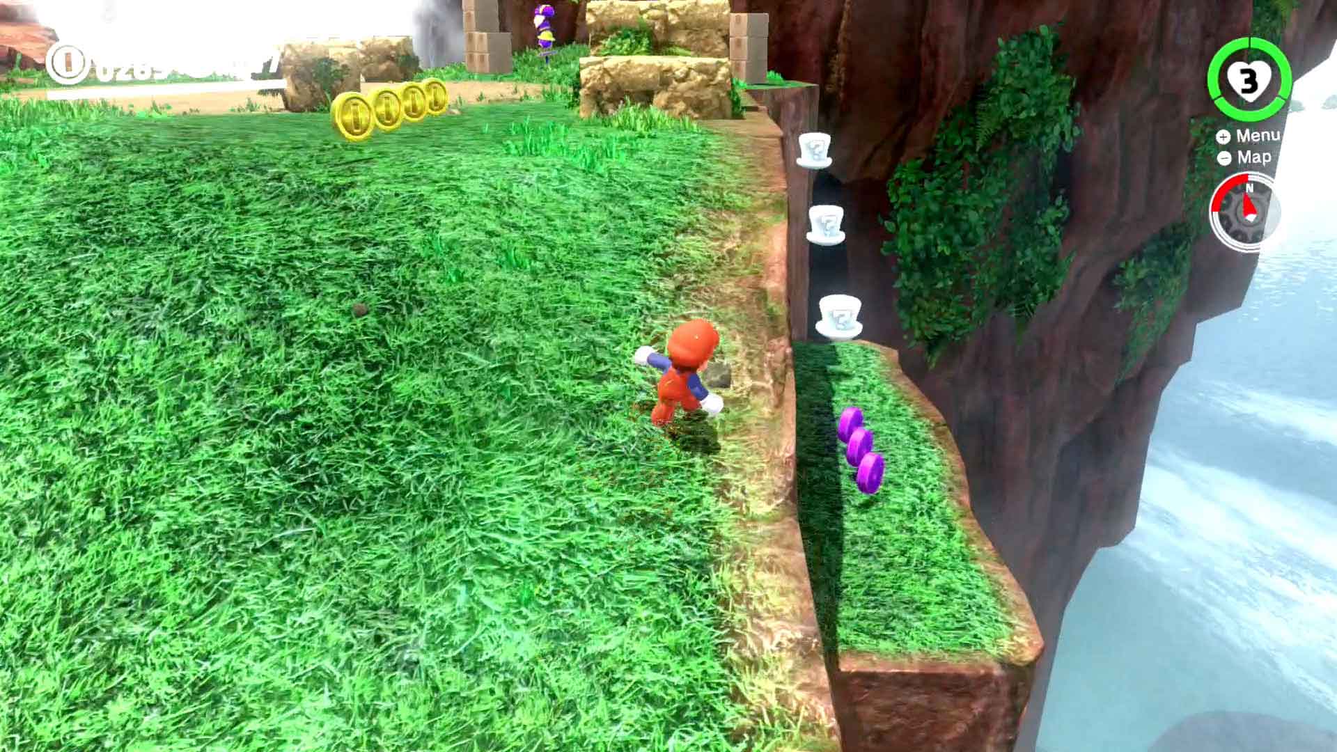 Super Mario Odyssey monedas moradas Cataratas Super Mario Odyssey monedas moradas Cataratas