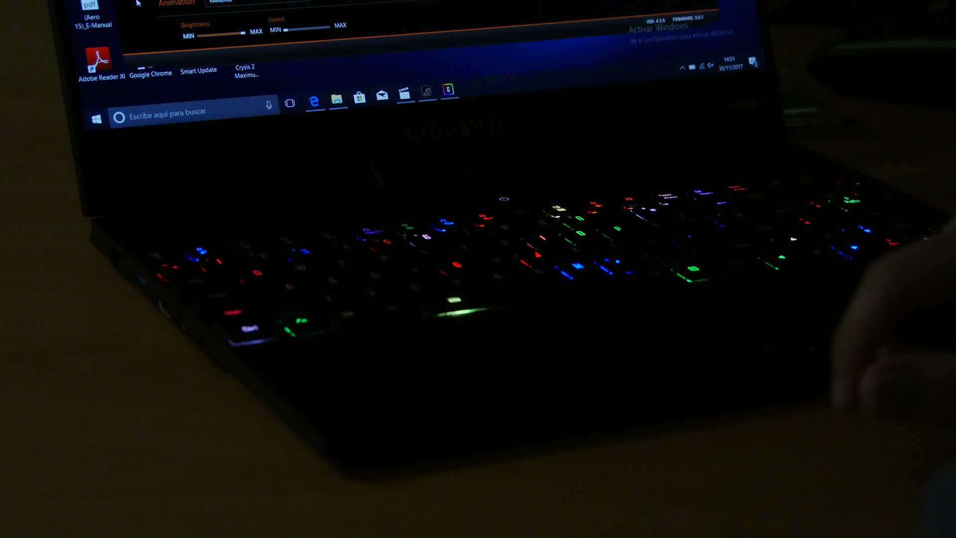 Teclado del Gigabyte Aero 15X Teclado del Gigabyte Aero 15X