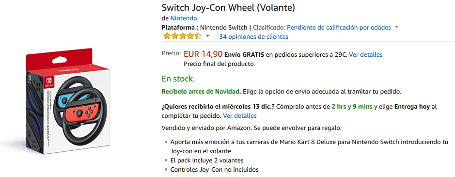 Volante Switch Joy-Con Wheel para Nintendo Switch Volante Switch Joy-Con Wheel para Nintendo Switch