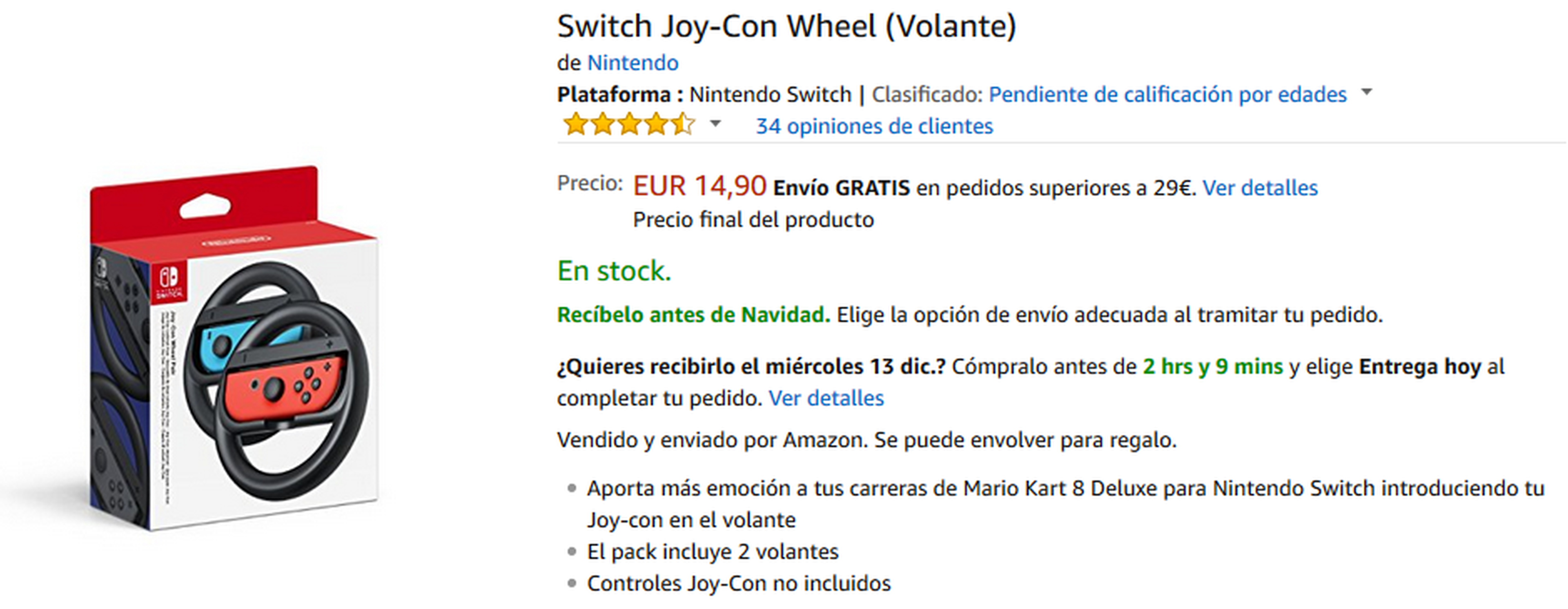 Volante Switch Joy-Con Wheel para Nintendo Switch