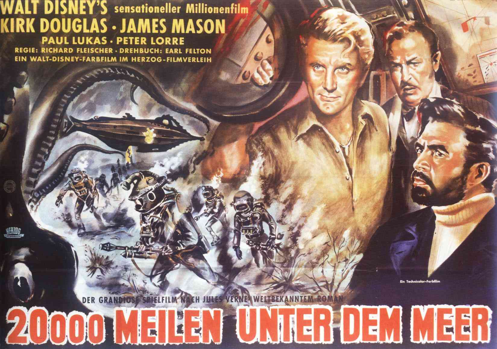 20.000 leguas de viaje submarino (1954) Las 20 mejores películas de cine fantástico de todos los tiempos