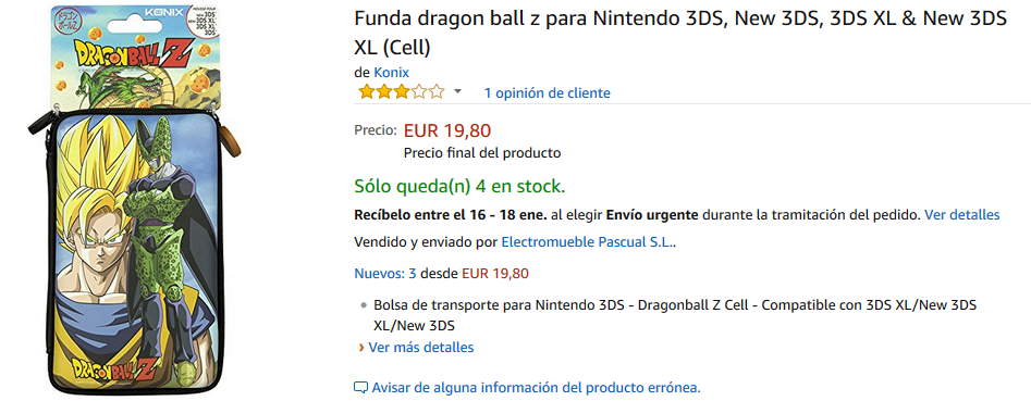 Accesorios de Dragon Ball para Nintendo 3DS Accesorios de Dragon Ball para Nintendo 3DS